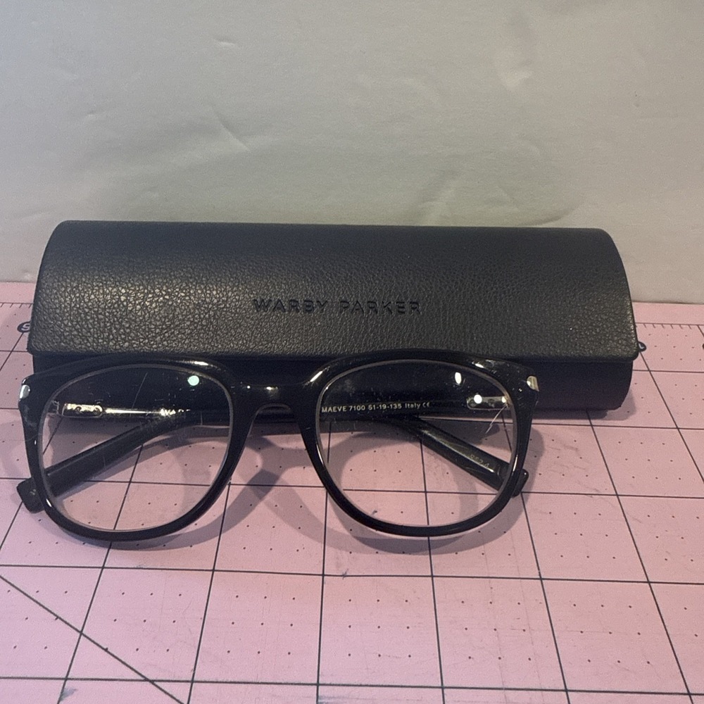 Warby Parker Maeve 7100 Cat Eye Black Eyeglasses Frame 51-19-135